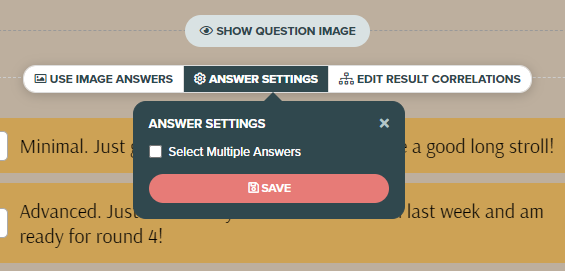 Interact Answer Settings