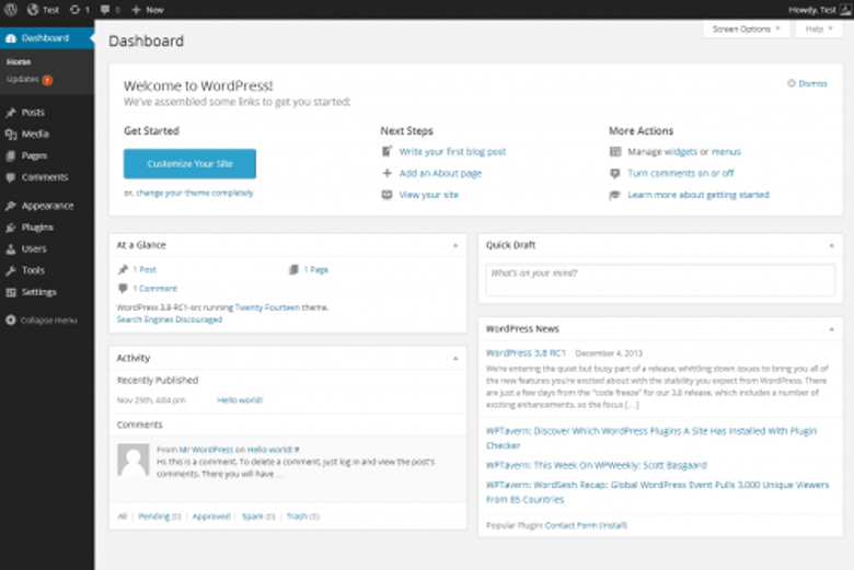 Dashboard Screen – WordPress.org Forums