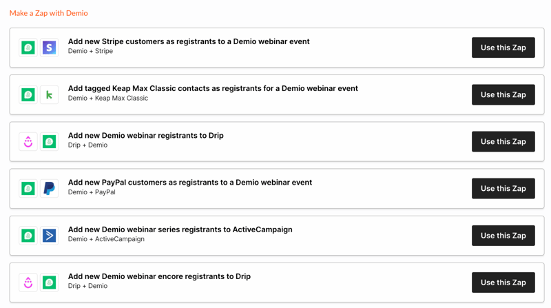 demio zapier automation