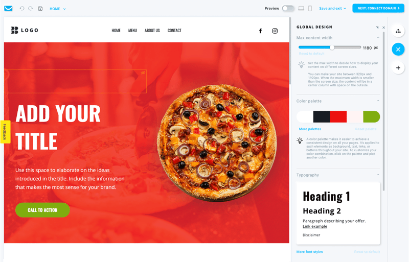 GetResponse Website Builder Page