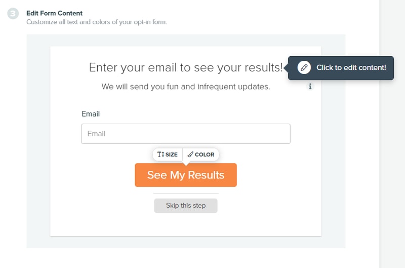 Interact Quiz Builder Results Setup