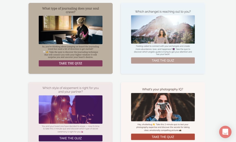Interact Quiz Templates