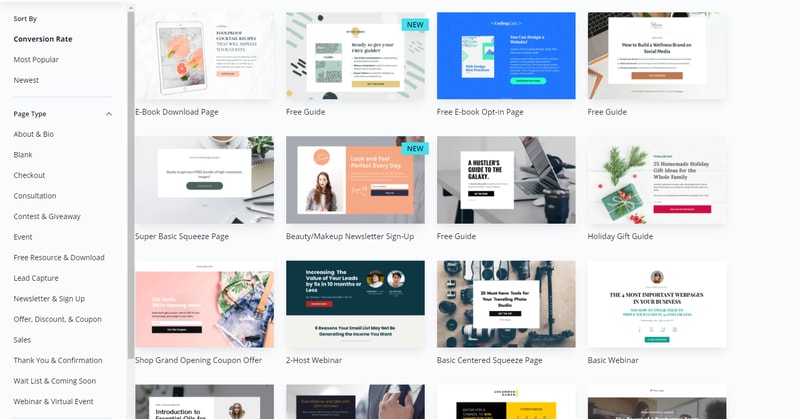 leadpages design templates
