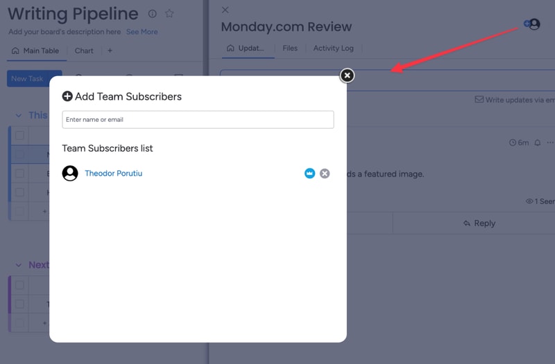 Monday.com Board Page