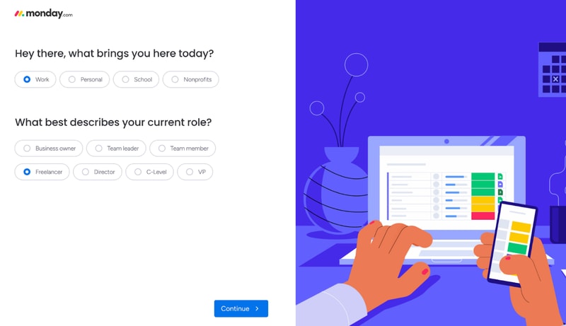 Monday.com Dashboard Page