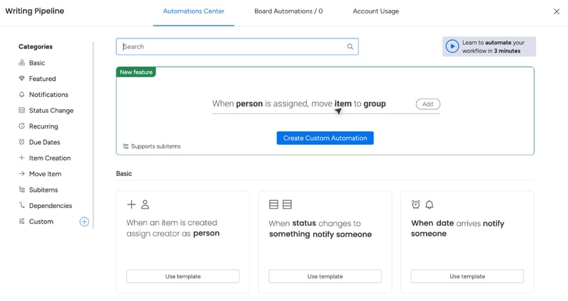Monday.com Pipeline Page