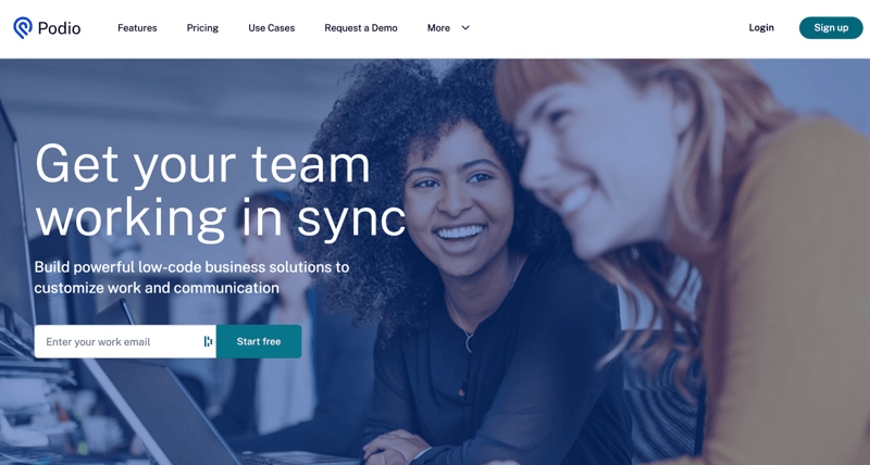 Podio-Homepage