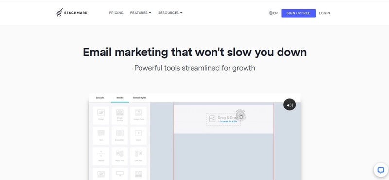 benchmark email Marketing-Homepage