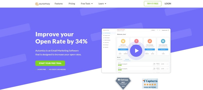 Automizy-Homepage