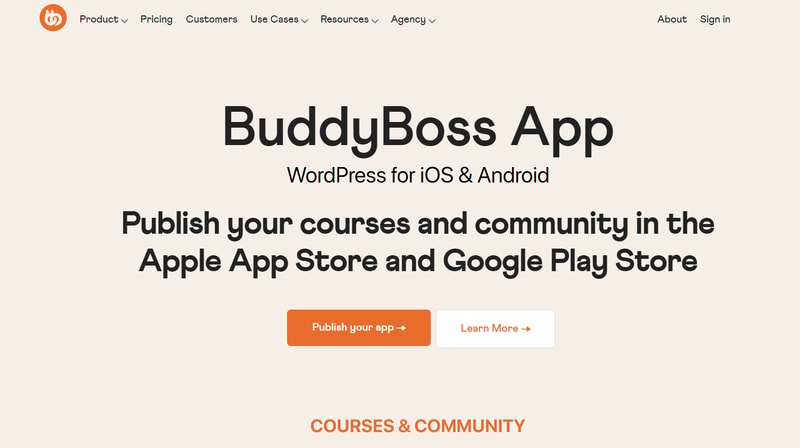 BuddyBoss homepage