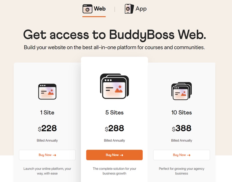 BuddyBoss Pricing Page