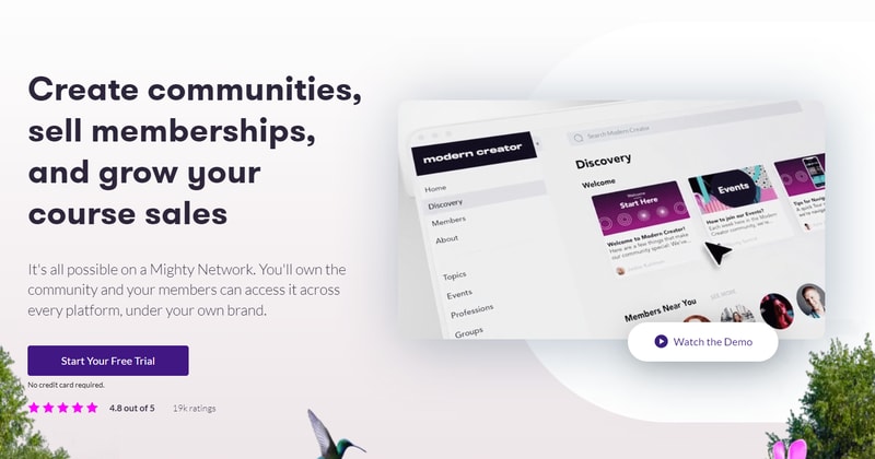 One of the best online community platforms - Mighty Networks