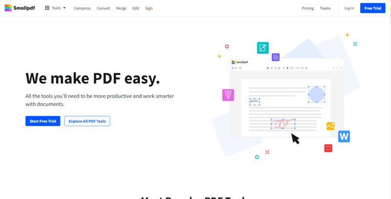 SmallPDF Homepage