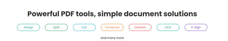 Soda PDF Tools Page