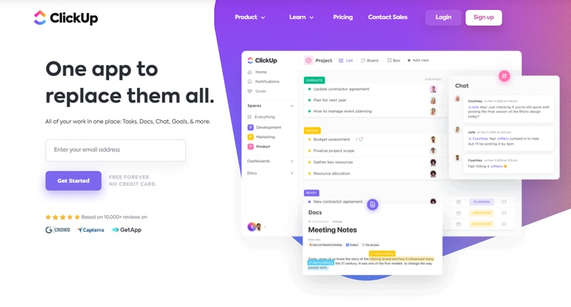 Best task management software with a free plan: ClickUp