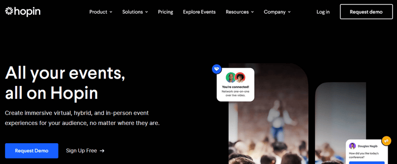 Hopin-Homepage