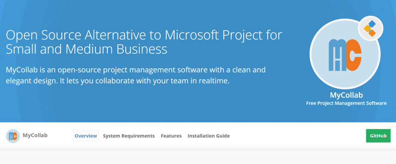 MyCollab Homepage