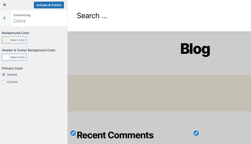 Wordpres theme sample