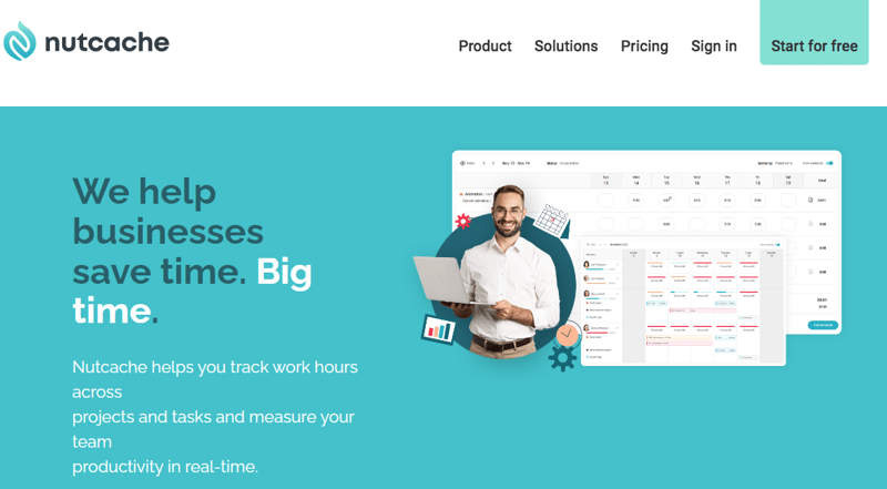 Nutcache-Homepage