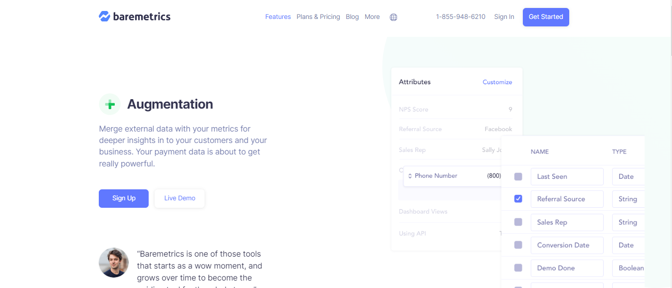Baremetrics screenshot 2