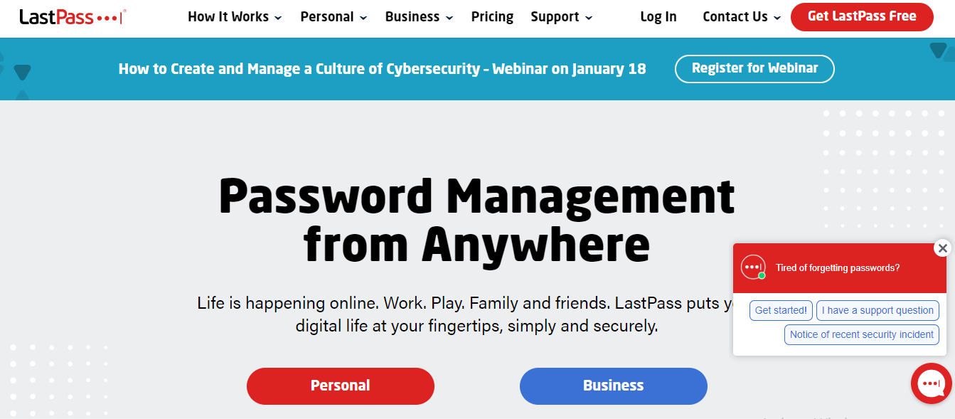 LastPass screenshot 1