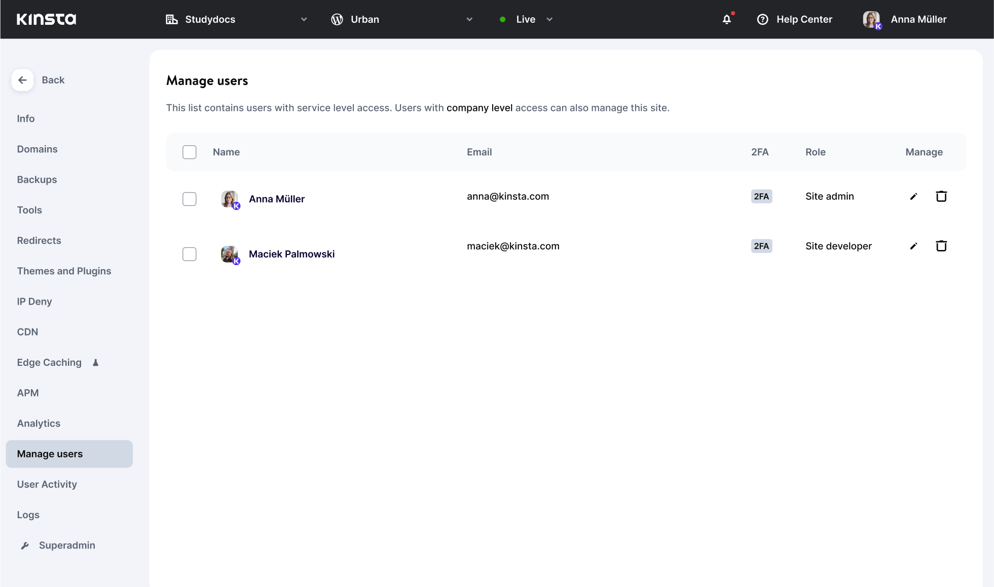 Kinsta screenshot 3