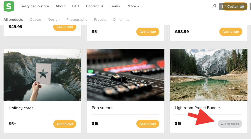 Sellfy screenshot 5