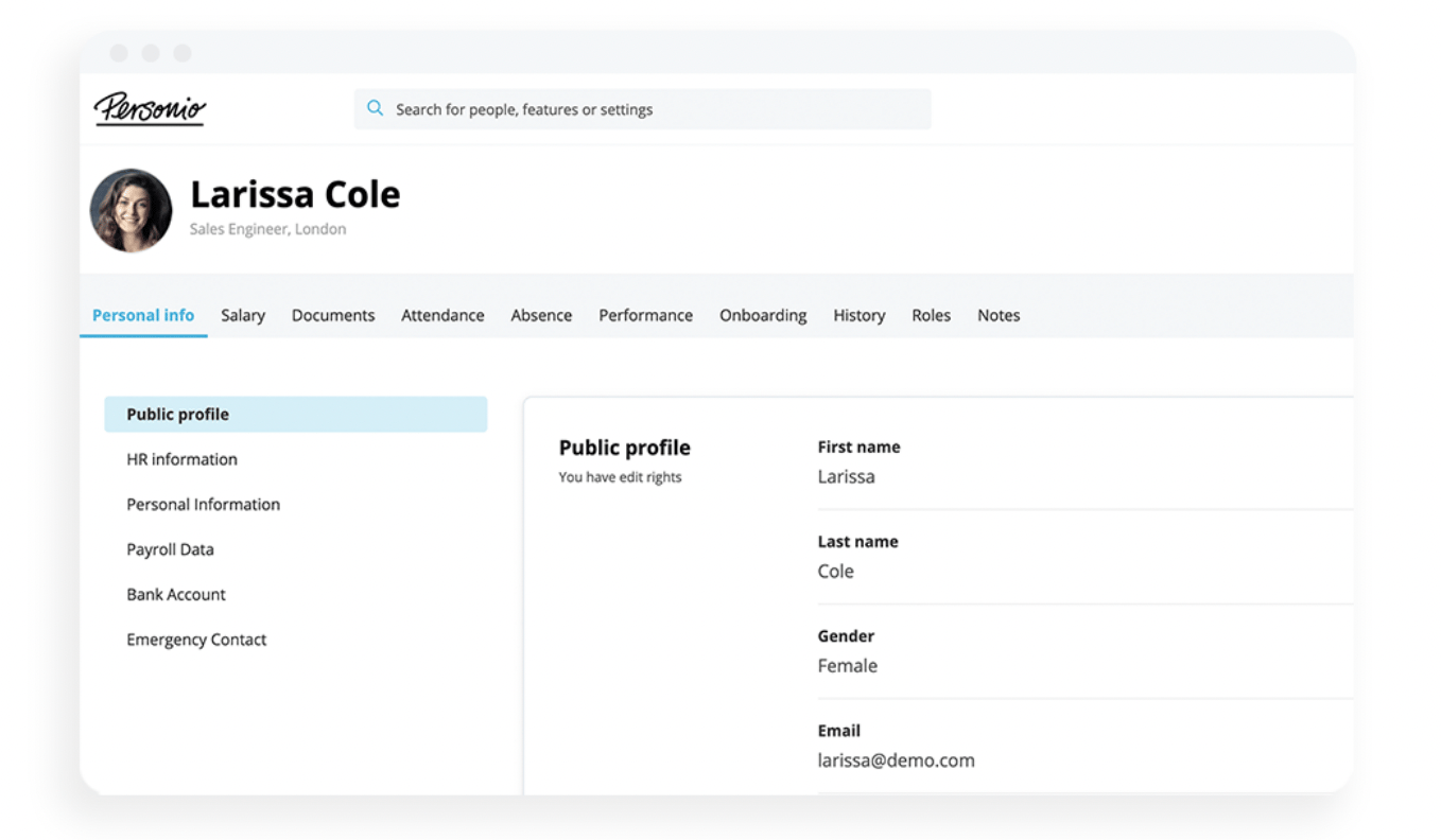 Personio screenshot 2
