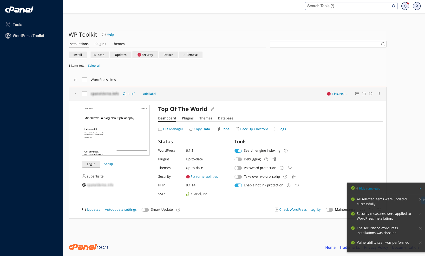 cPanel screenshot 4