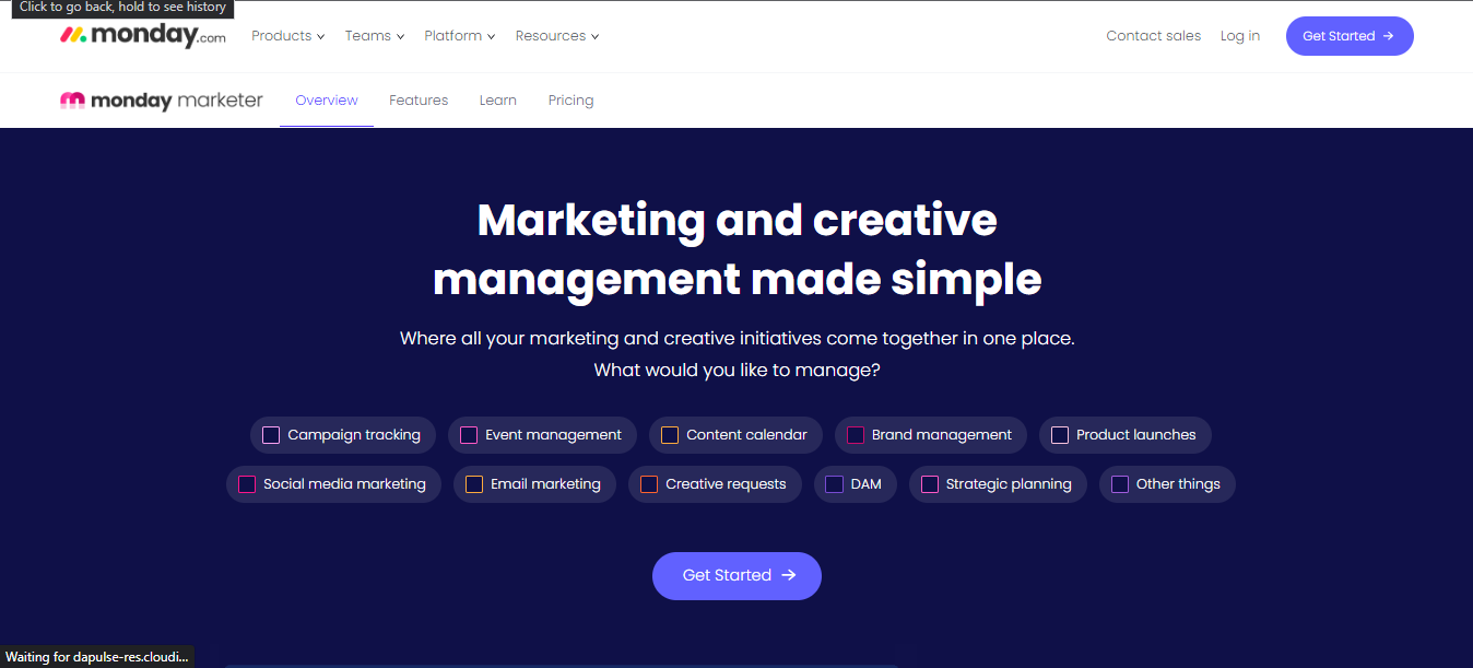 monday marketer screenshot 1
