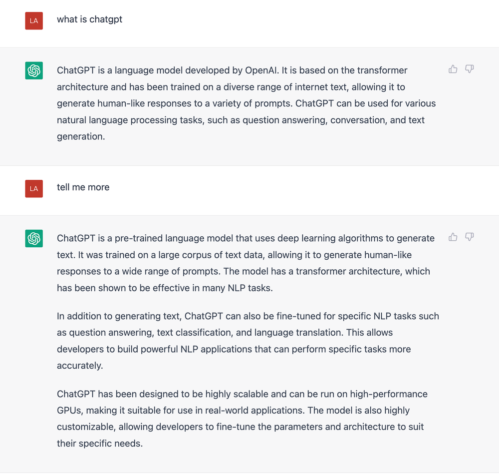 ChatGPT screenshot 2