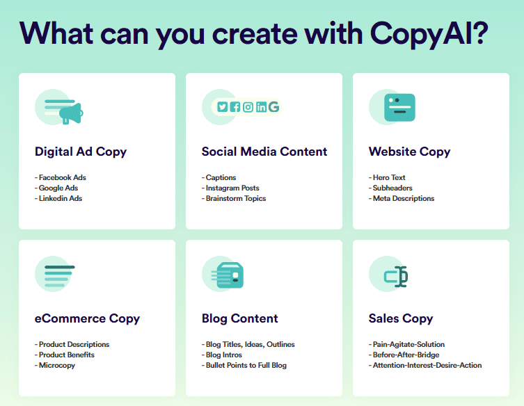 Copy.ai screenshot 2