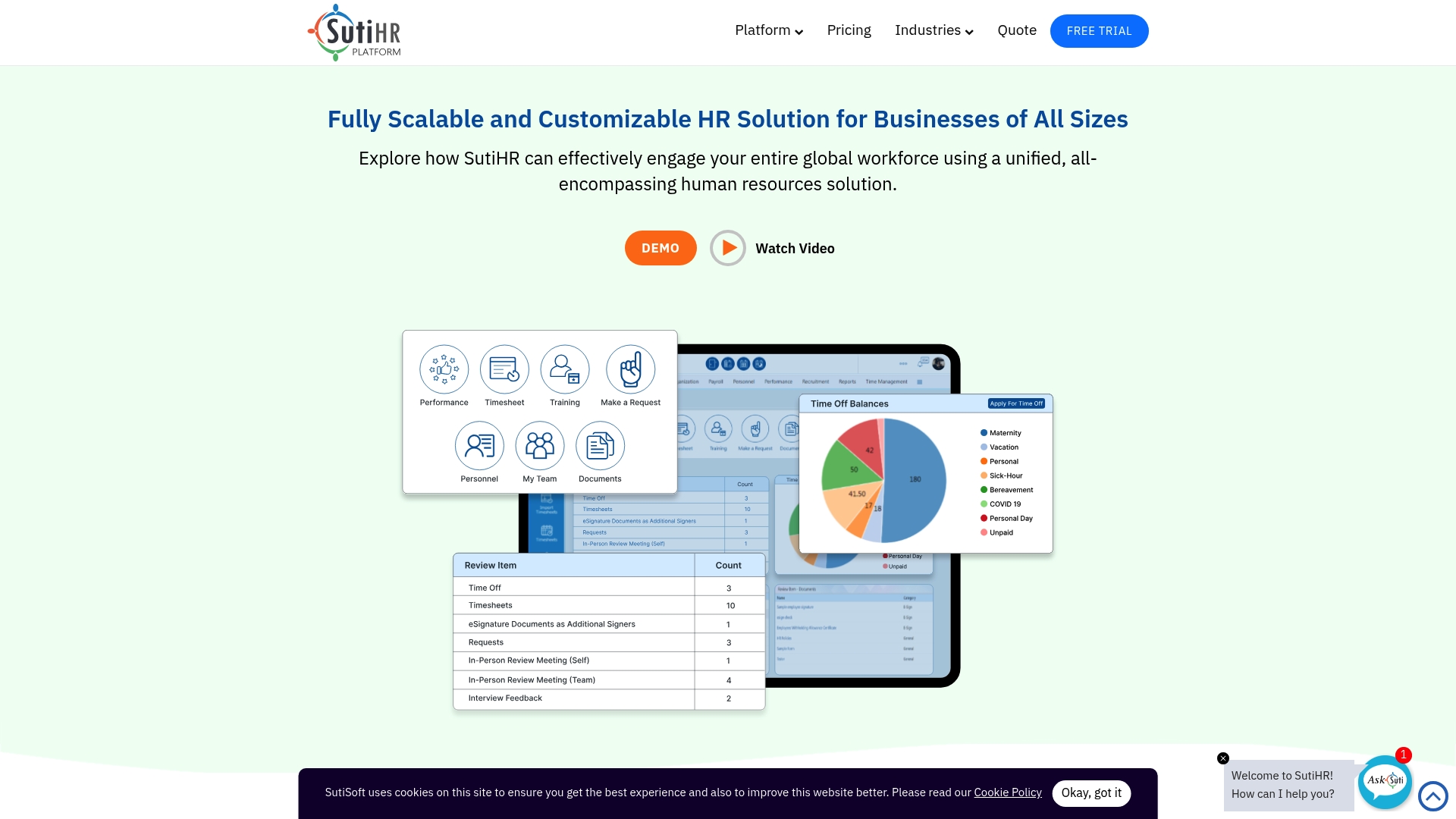 SutiHR Homepage