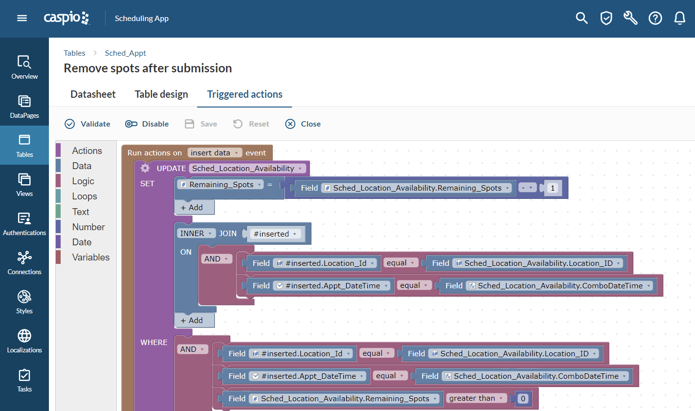 Caspio screenshot 5