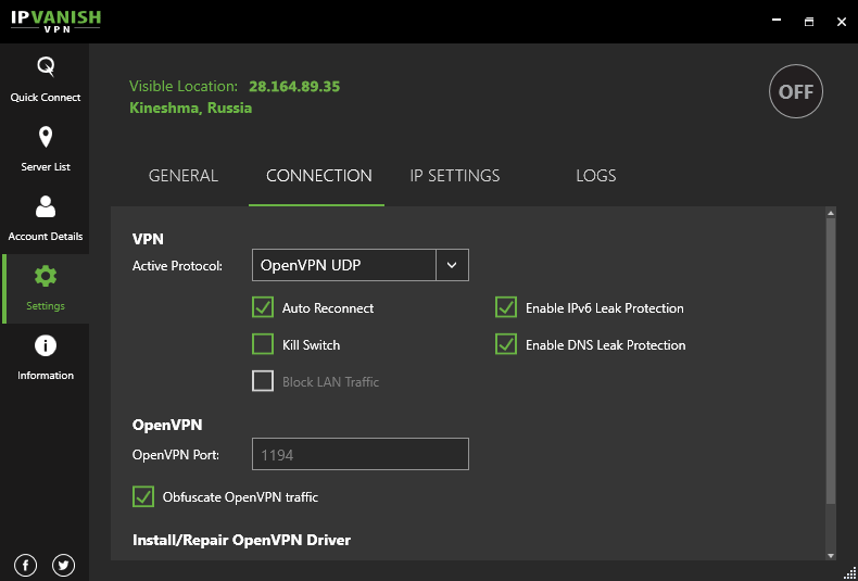IPVanish screenshot 4