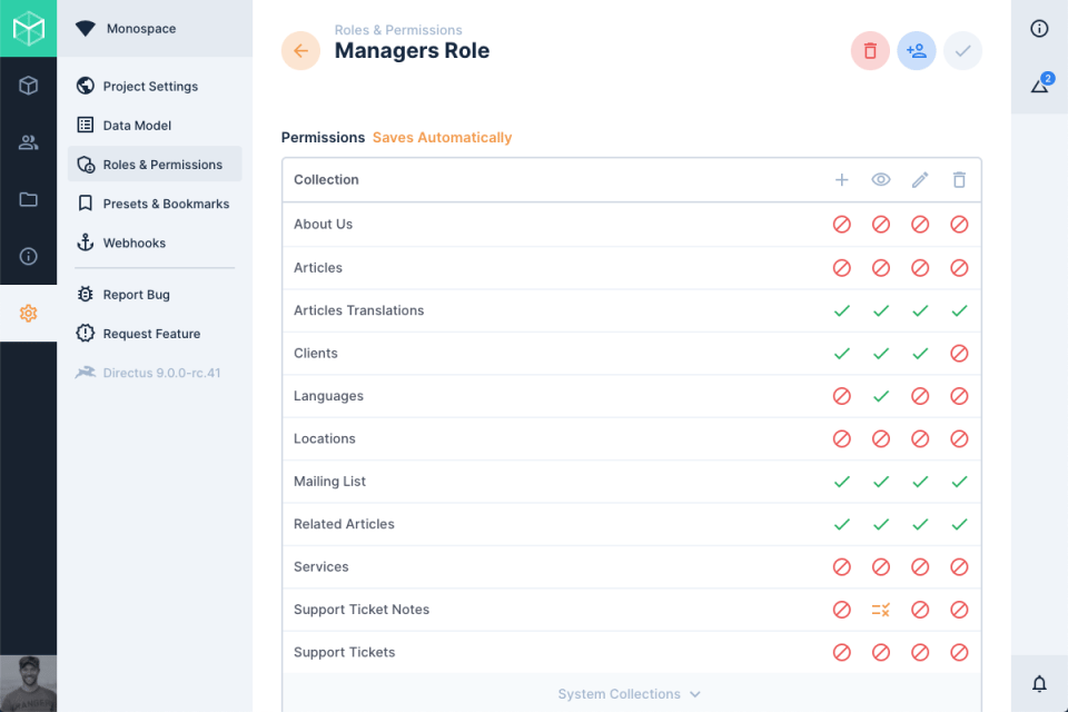 Directus screenshot 4