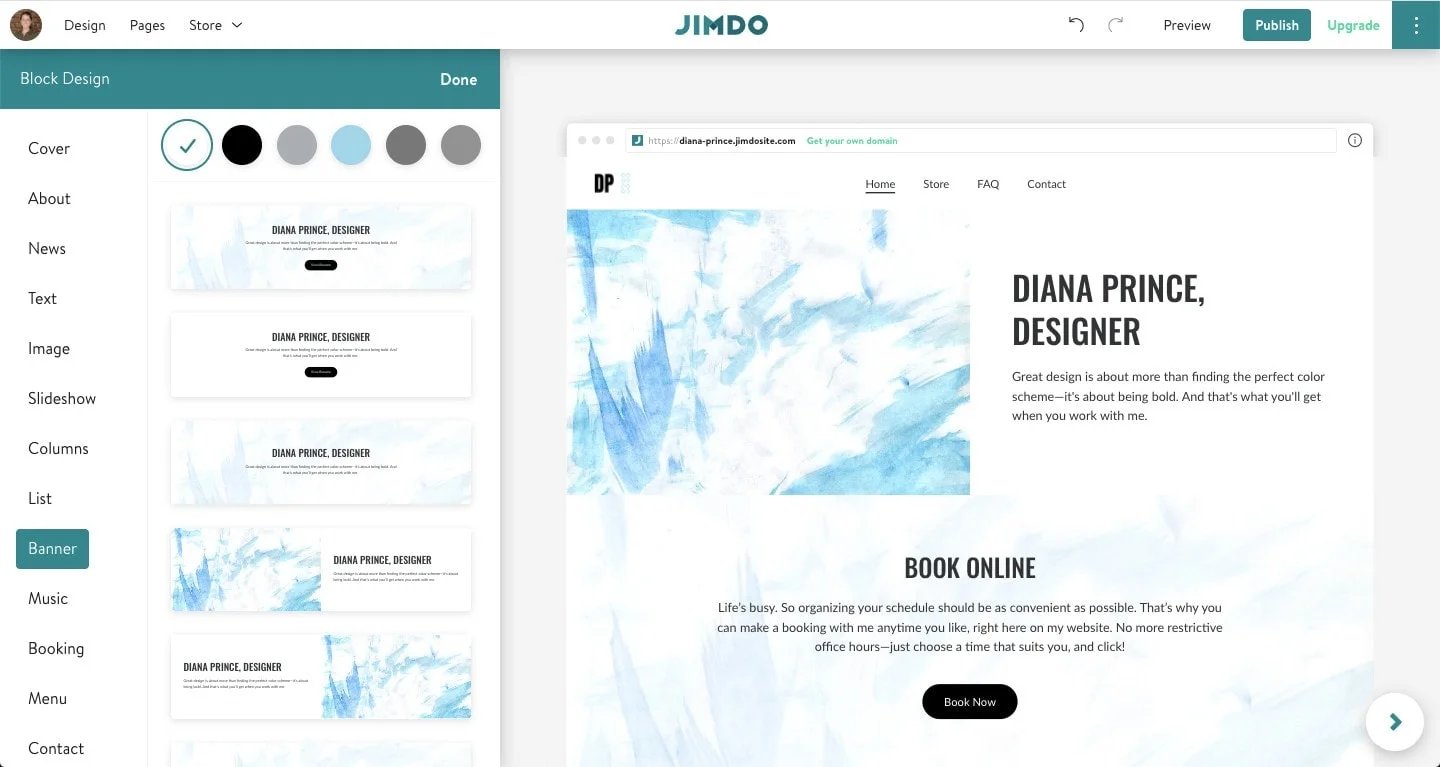 Jimdo screenshot 3