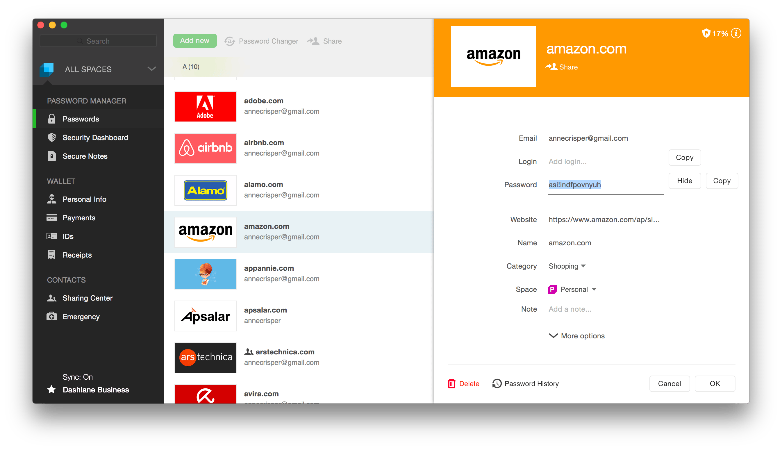 Dashlane screenshot 3