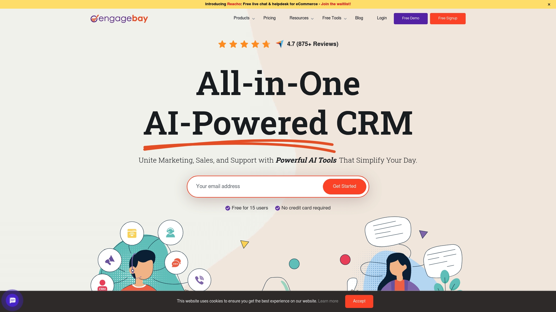 EngageBay Homepage