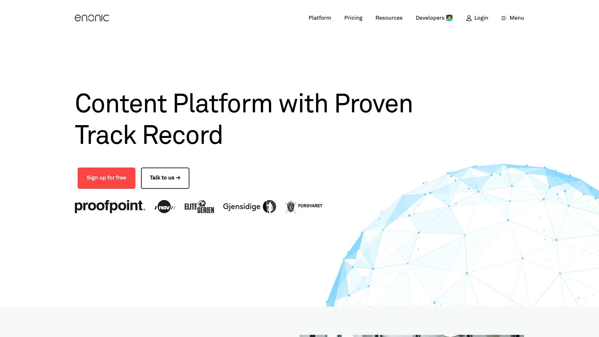 Enonic Homepage