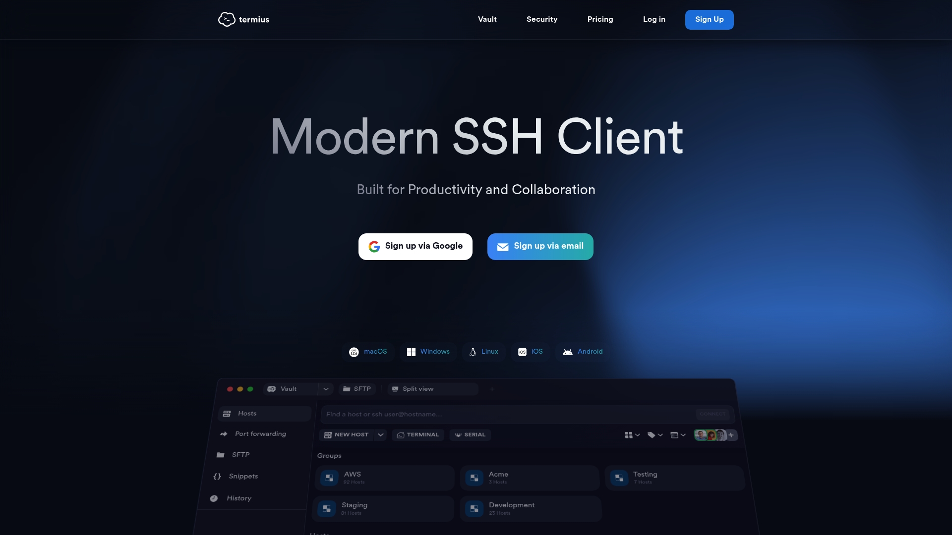 Termius Homepage