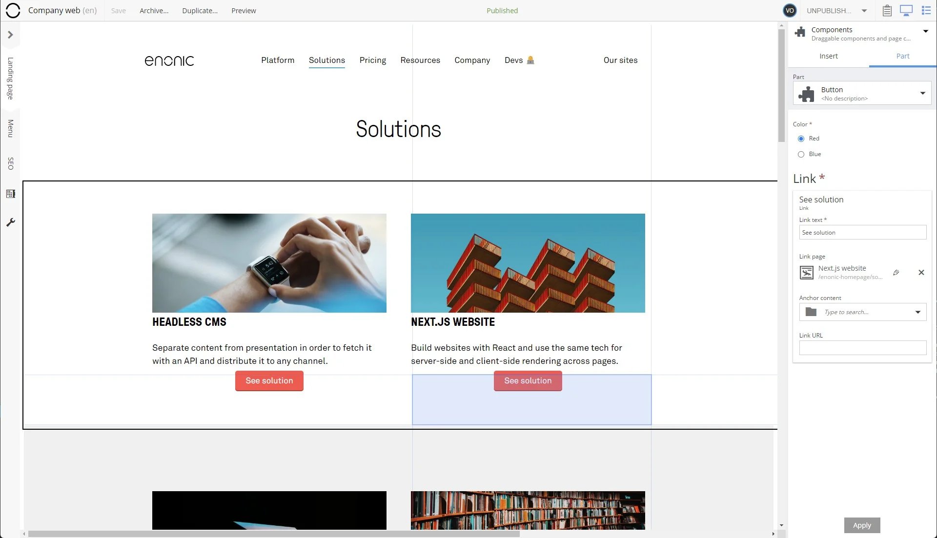 Enonic screenshot 2