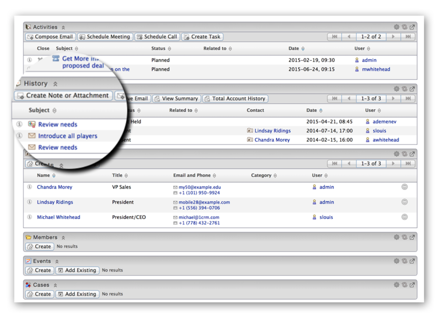 1CRM screenshot 2