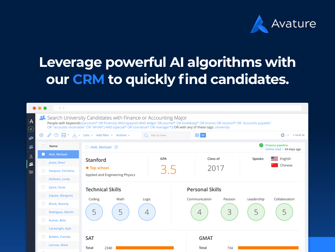 Avature CRM screenshot 3