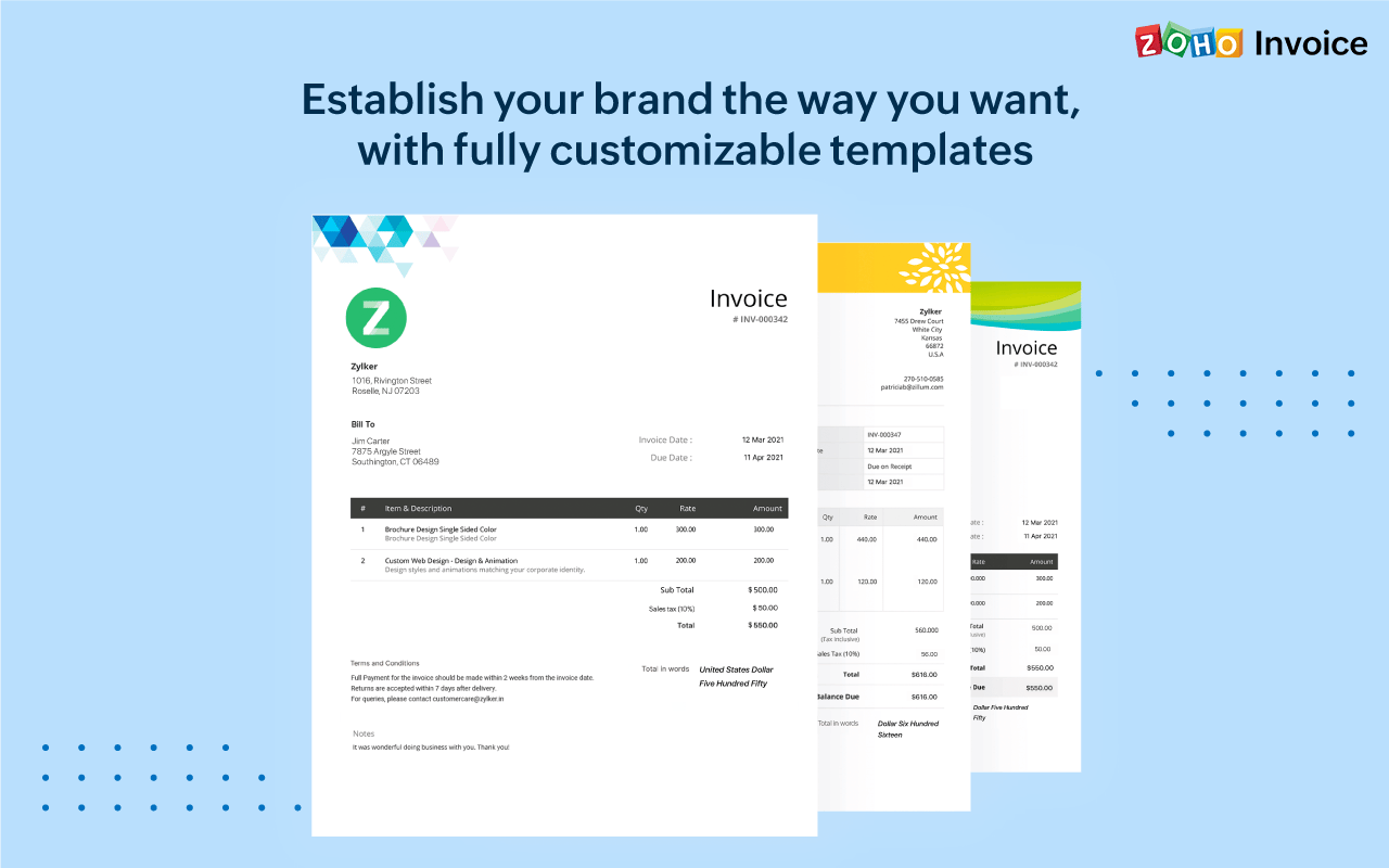 Zoho Invoice screenshot 2