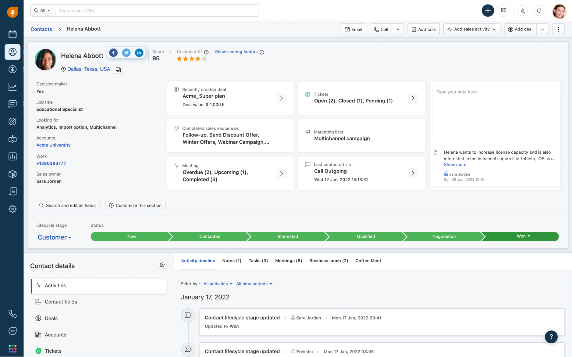 Freshsales screenshot 2