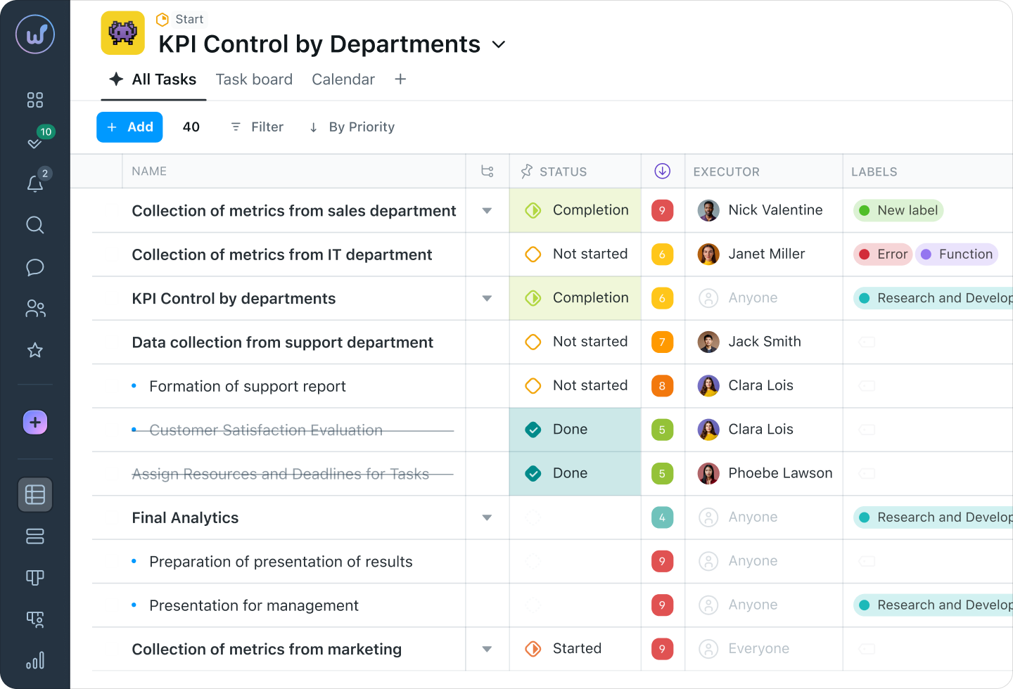 Worksection screenshot 6
