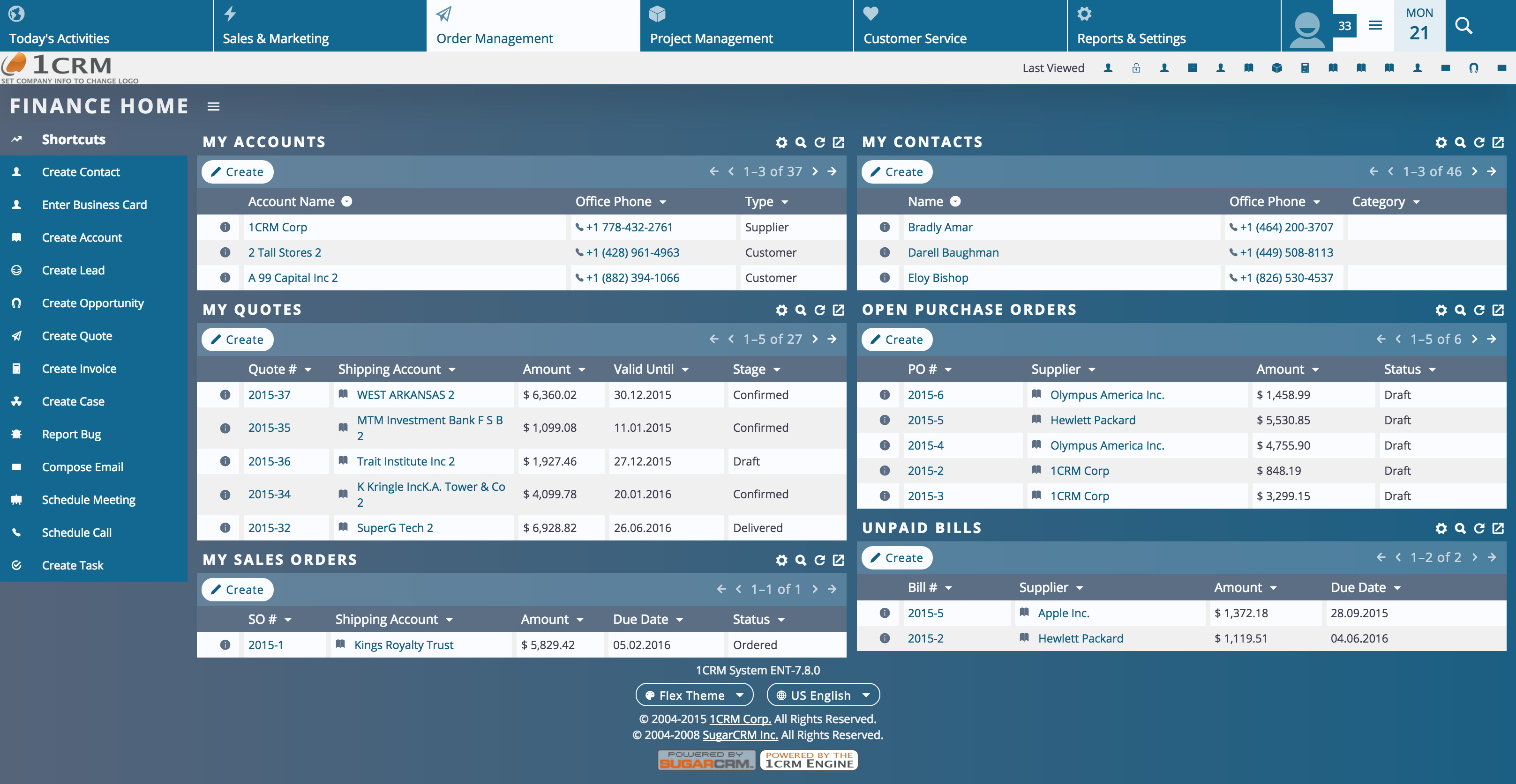 1CRM screenshot 5