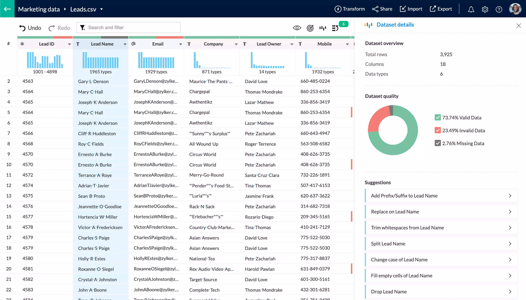 Zoho Analytics screenshot 2