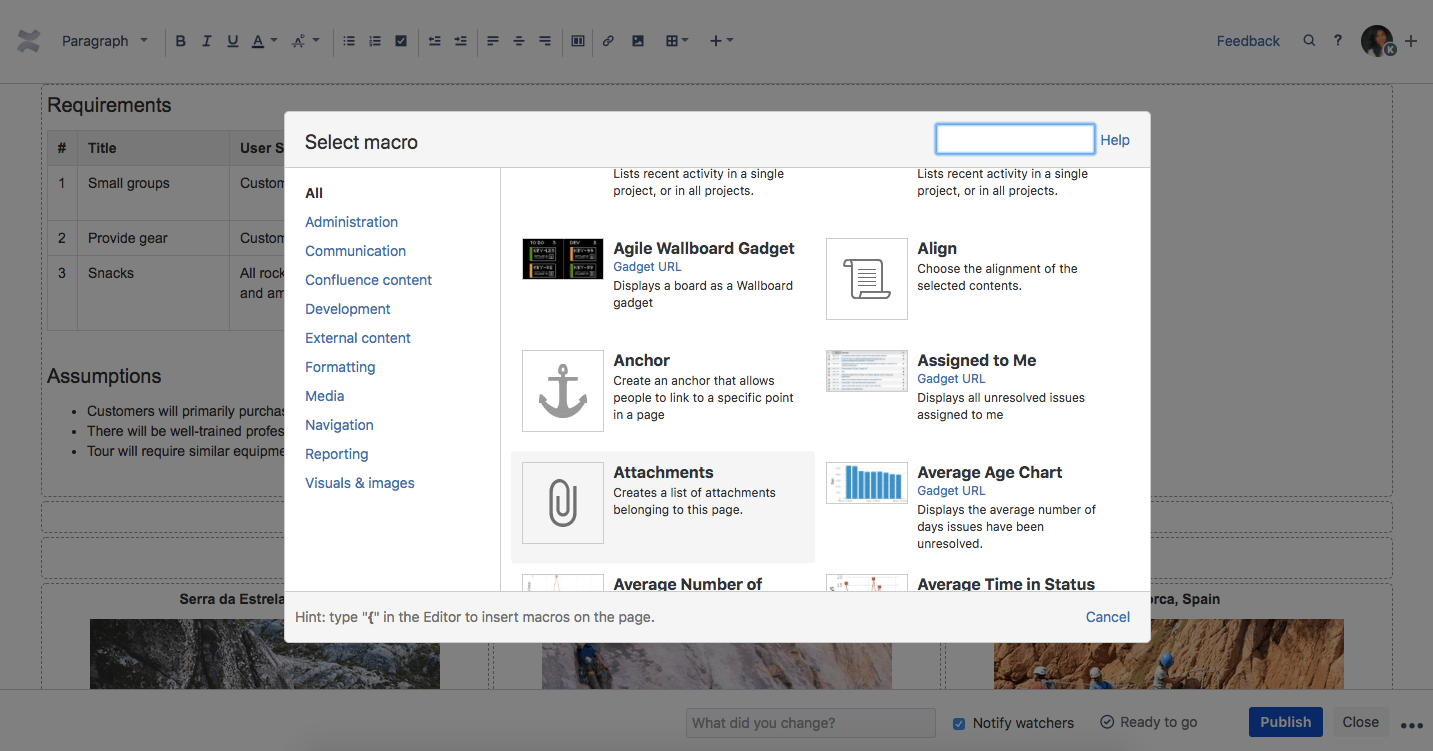 Confluence screenshot 6